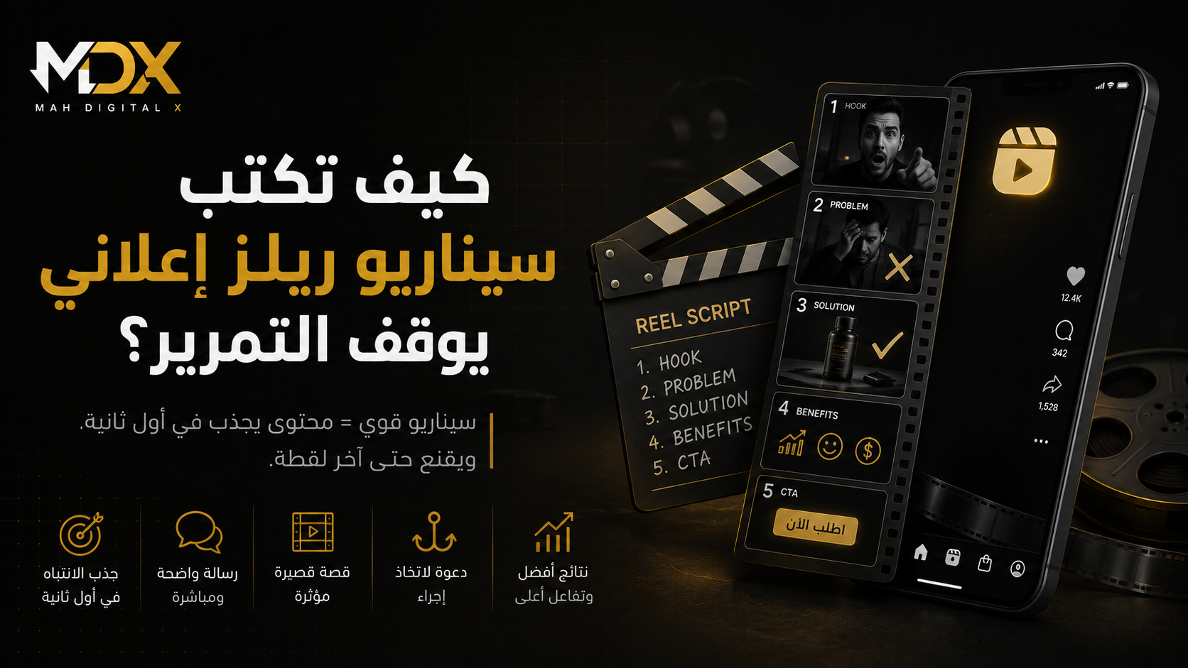 كيف تكتب سيناريو ريلز إعلاني يوقف التمرير؟